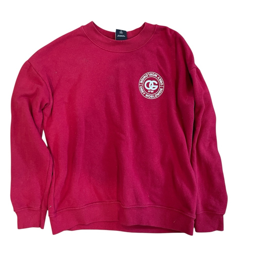 Obey Men’s Size S Red Crewneck Sweatshirt